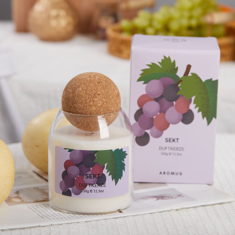 Innovative Duftkerzen: Düfte von Sekt und Rotwein - AROMUS