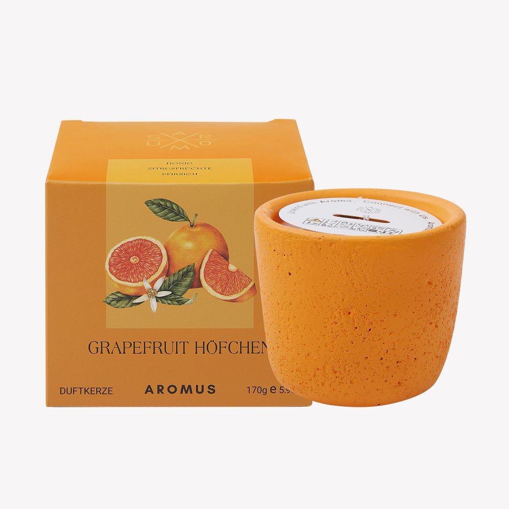 Betonkerze Grapefruit Höfchen