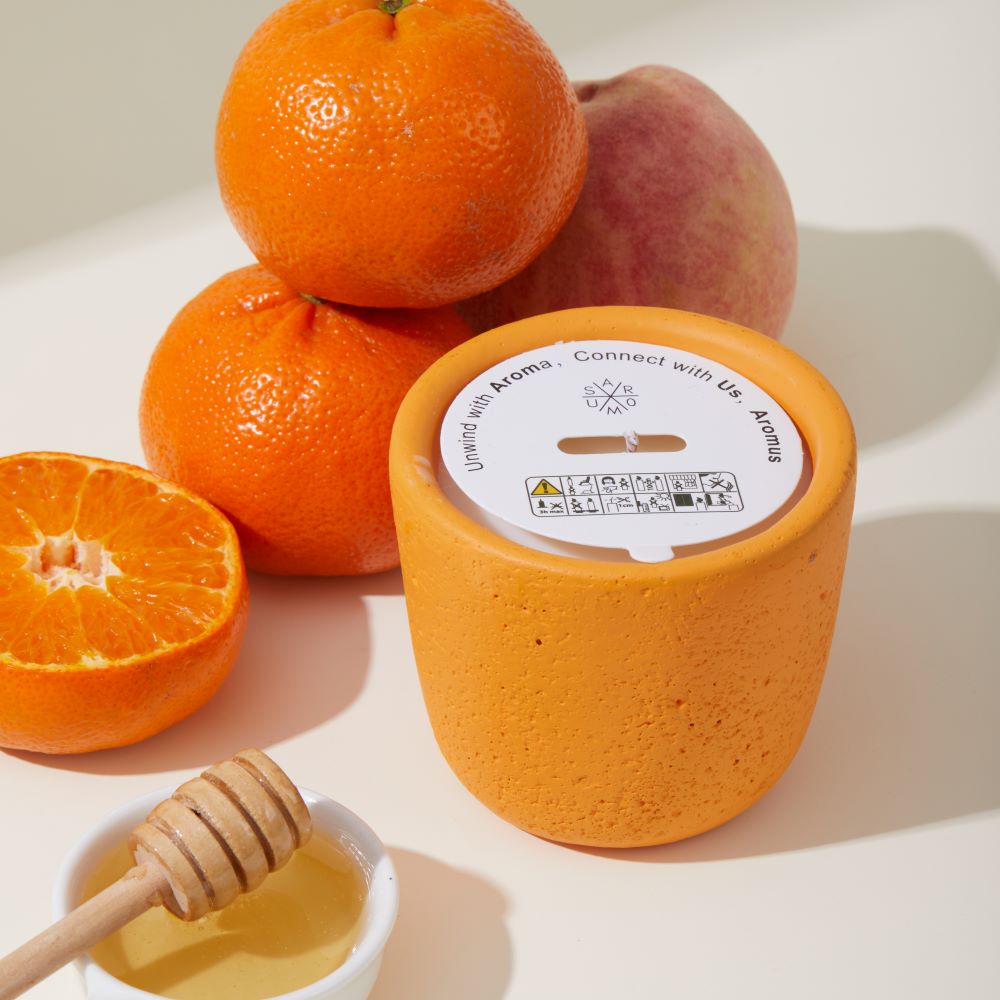 Betonkerze Grapefruit Höfchen